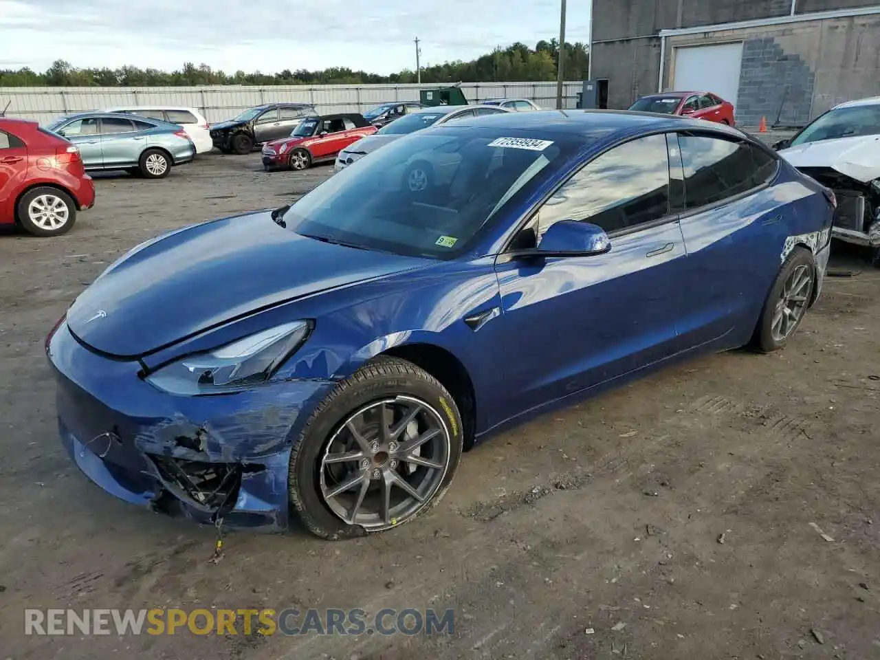 1 Photograph of a damaged car 5YJ3E1EAXMF082641 TESLA MODEL 3 2021