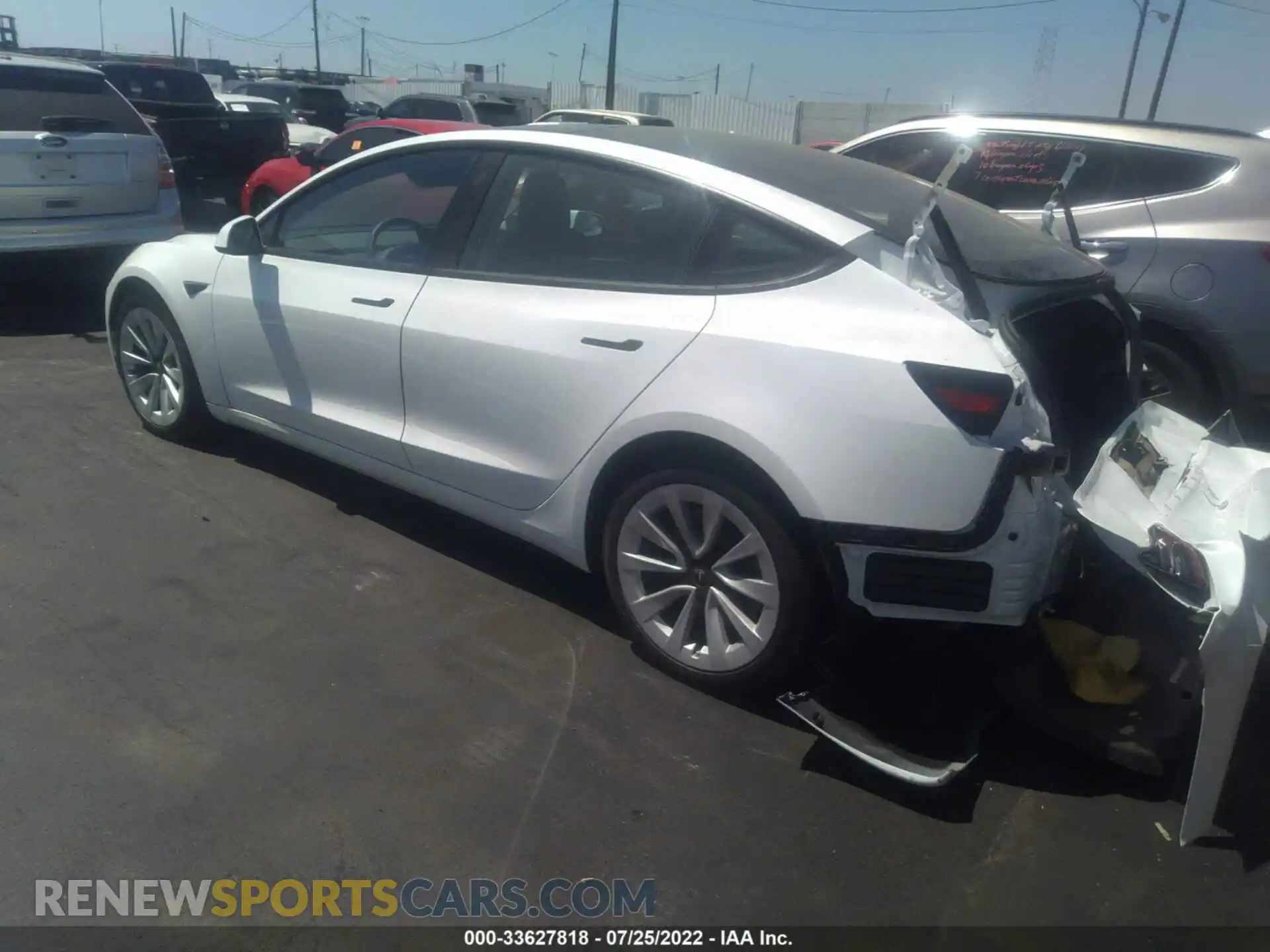 3 fotografías del automóvil dañado 5YJ3E1EAXMF084874 TESLA MODEL 3 2021