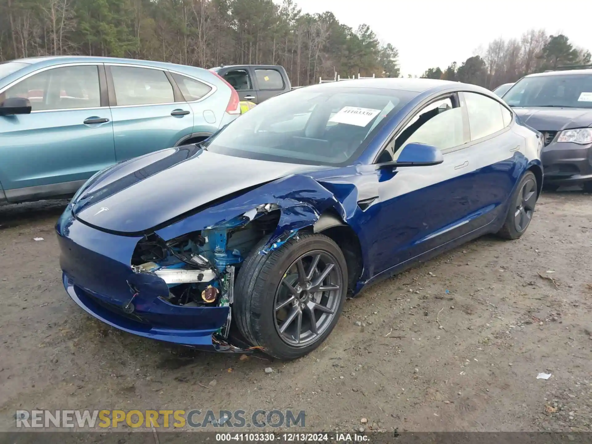 2 Photograph of a damaged car 5YJ3E1EAXMF085054 TESLA MODEL 3 2021
