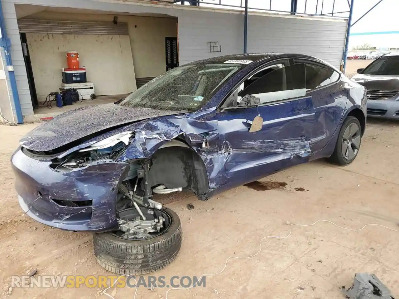 1 Photograph of a damaged car 5YJ3E1EAXMF095213 TESLA MODEL 3 2021