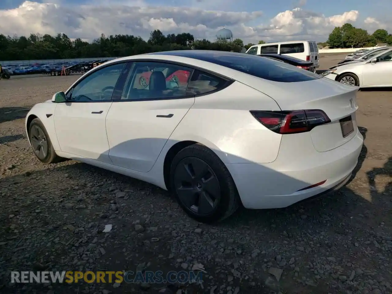 2 fotografías del automóvil dañado 5YJ3E1EAXMF097494 TESLA MODEL 3 2021