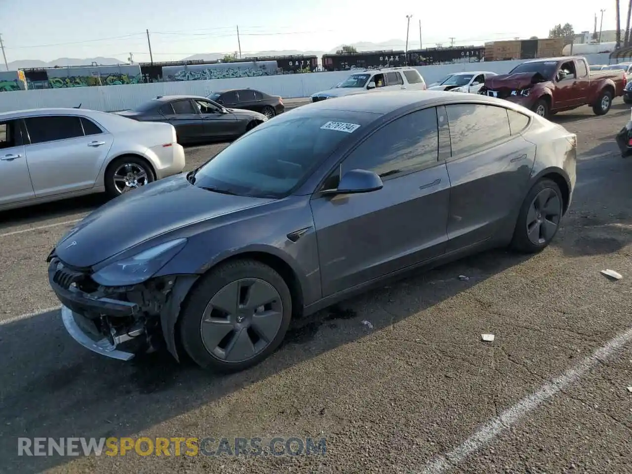 1 Photograph of a damaged car 5YJ3E1EAXMF097723 TESLA MODEL 3 2021