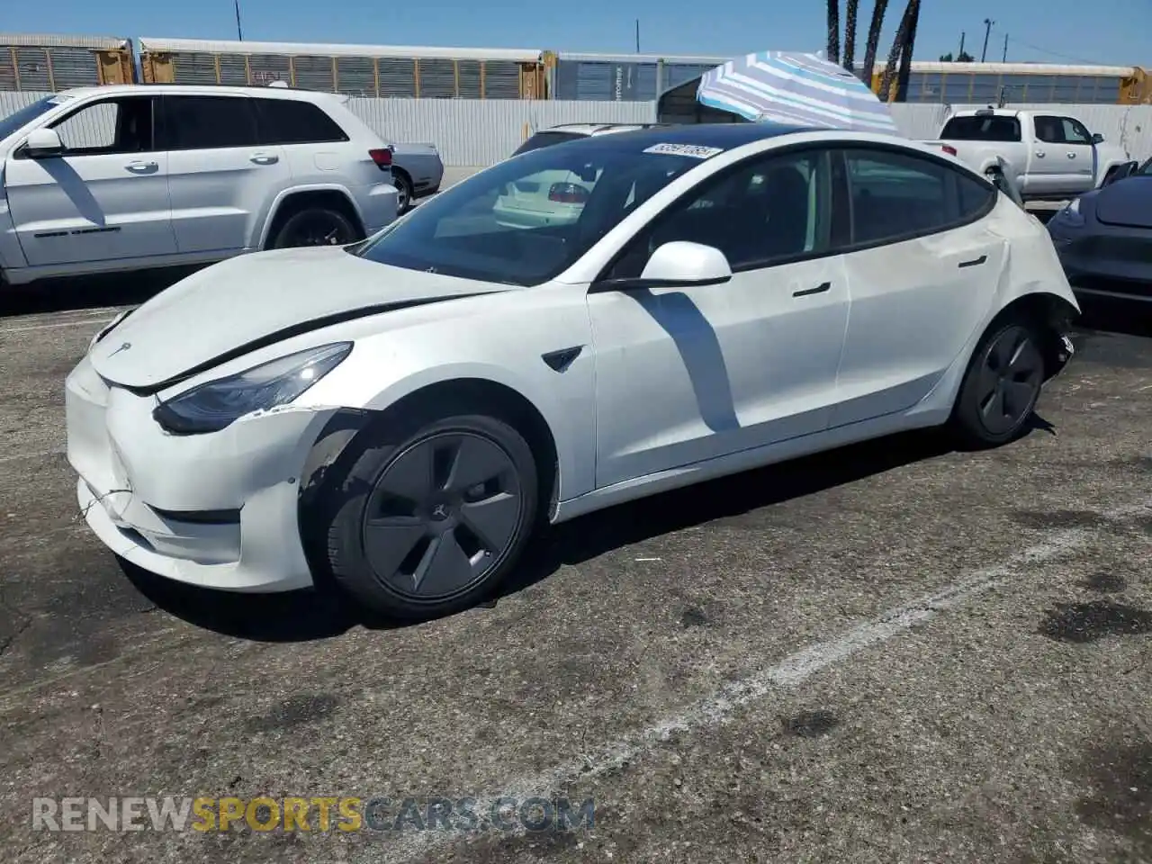 1 Photograph of a damaged car 5YJ3E1EAXMF852000 TESLA MODEL 3 2021