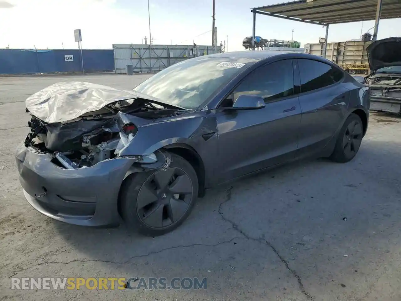 1 Photograph of a damaged car 5YJ3E1EAXMF852191 TESLA MODEL 3 2021