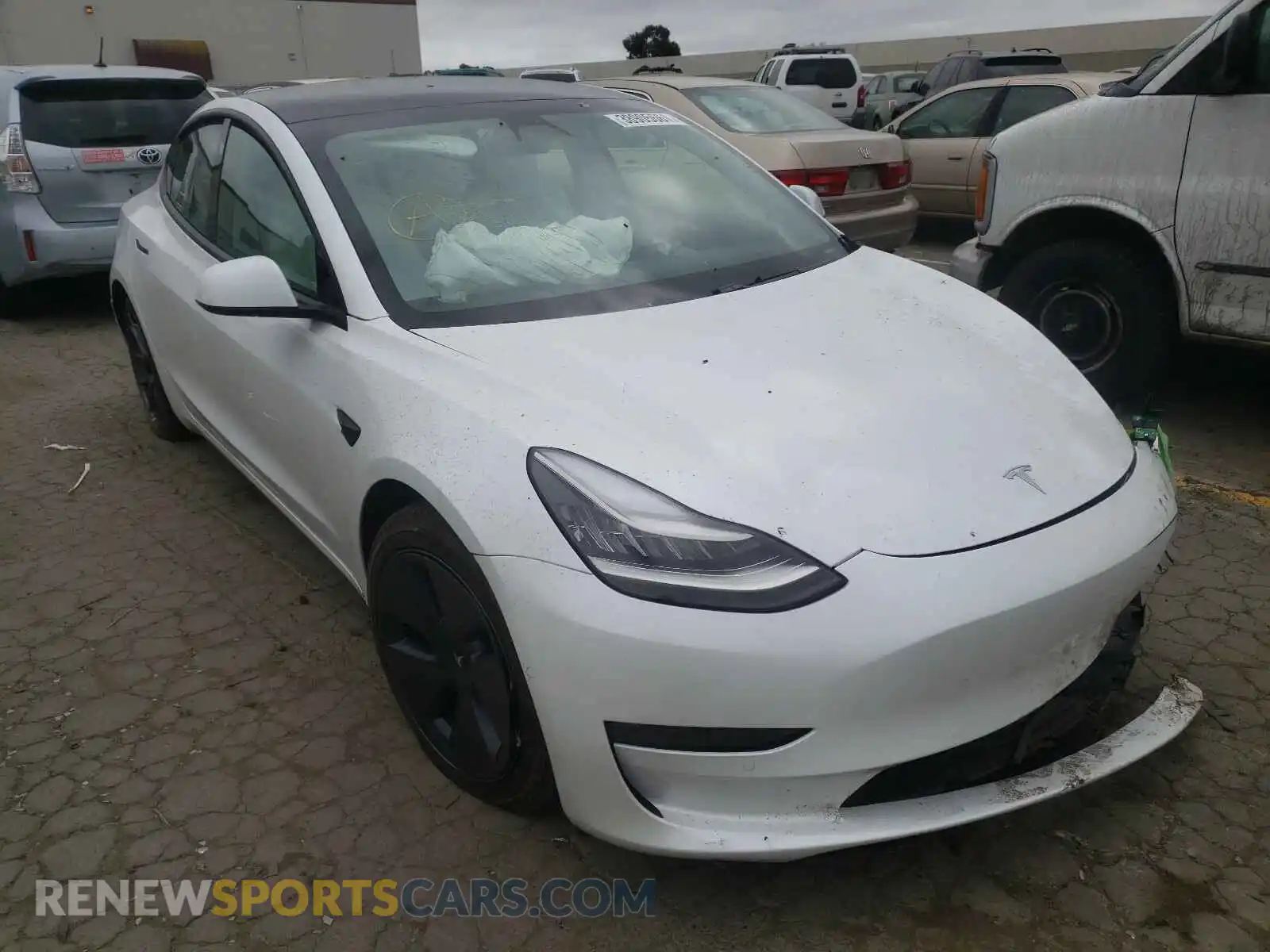 1 fotografías del automóvil dañado 5YJ3E1EAXMF858881 TESLA MODEL 3 2021
