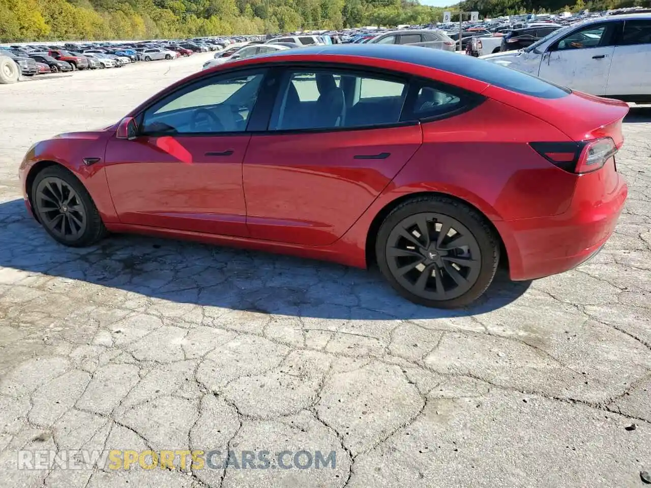 2 fotografías del automóvil dañado 5YJ3E1EAXMF861389 TESLA MODEL 3 2021
