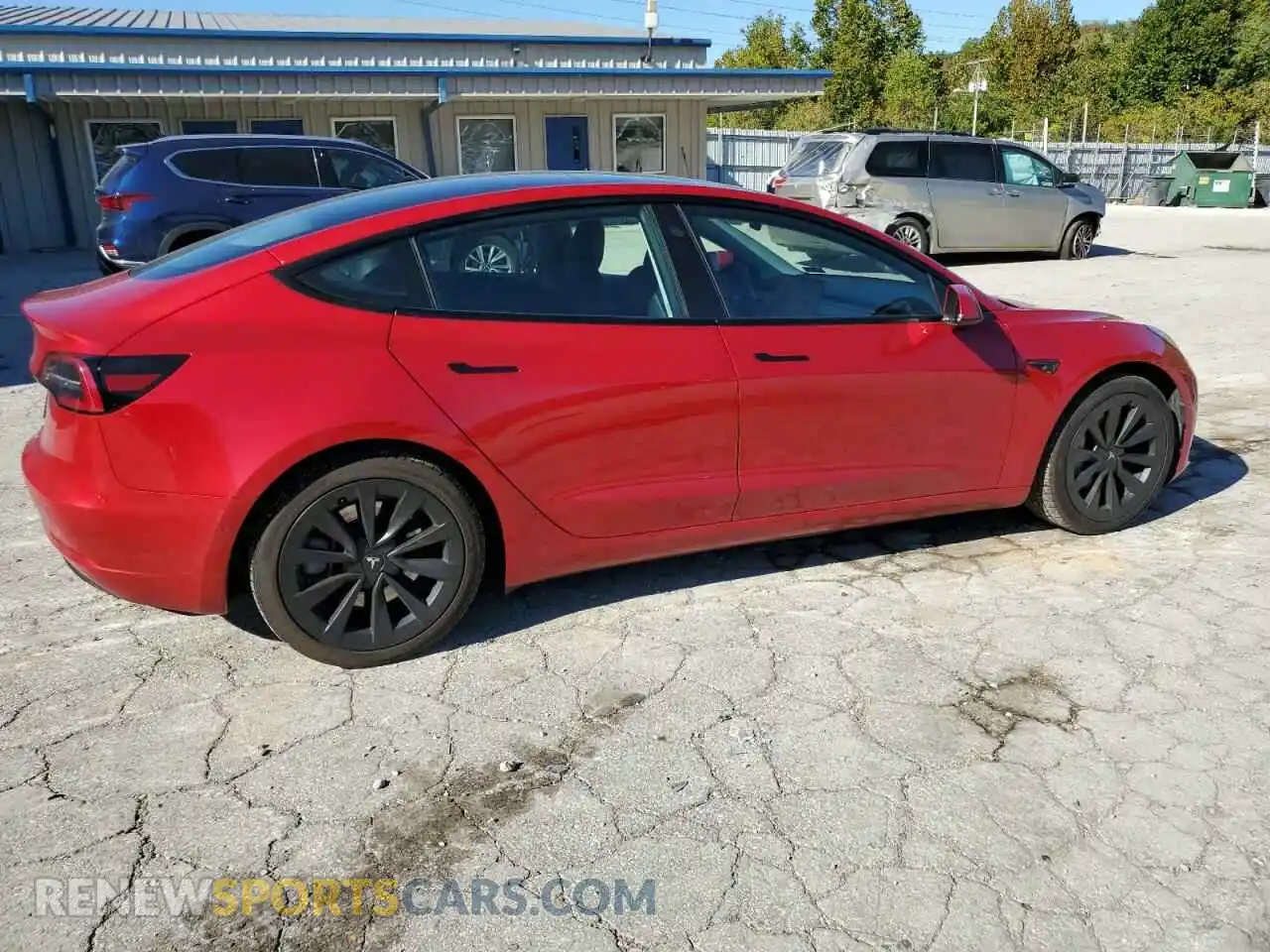 3 fotografías del automóvil dañado 5YJ3E1EAXMF861389 TESLA MODEL 3 2021