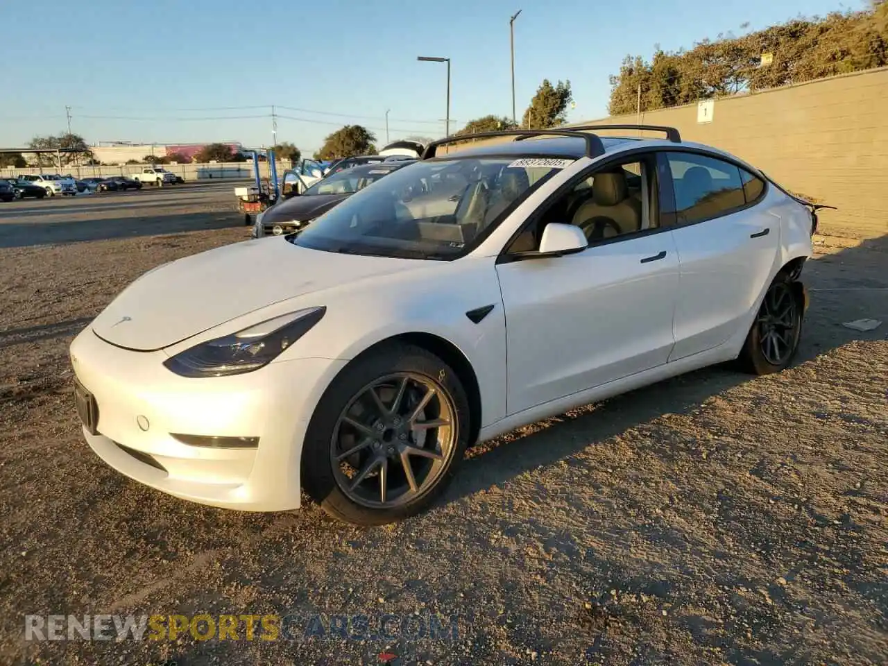 1 Photograph of a damaged car 5YJ3E1EAXMF867354 TESLA MODEL 3 2021