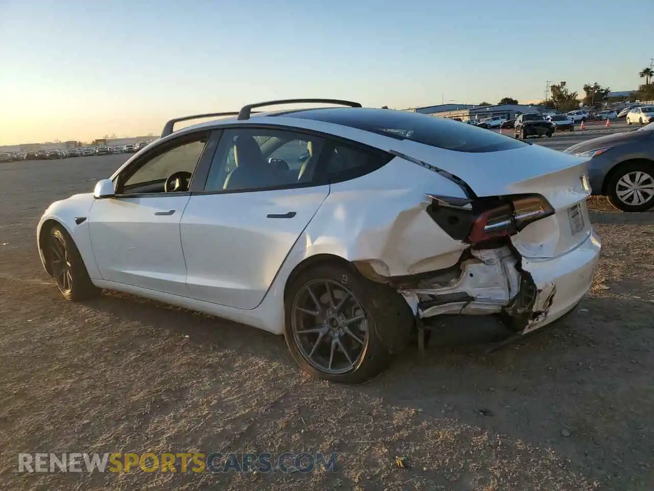 2 Photograph of a damaged car 5YJ3E1EAXMF867354 TESLA MODEL 3 2021