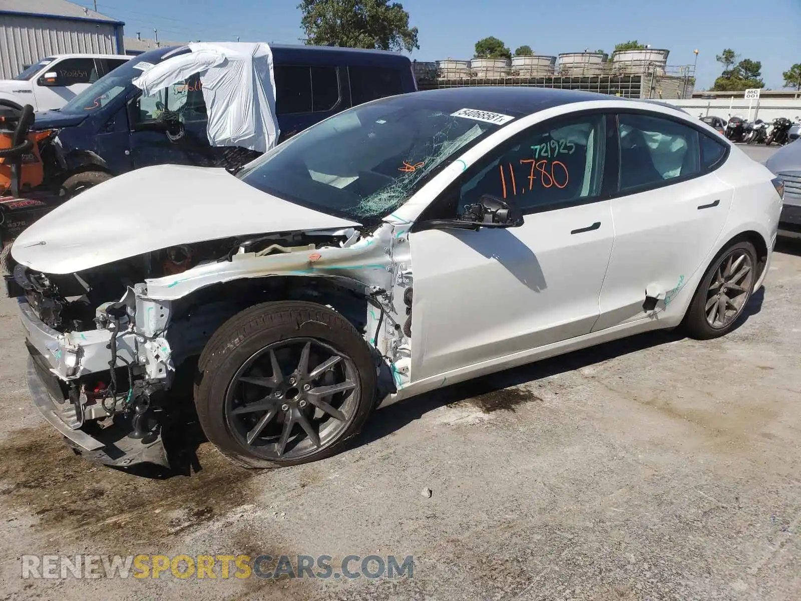 2 Photograph of a damaged car 5YJ3E1EAXMF919792 TESLA MODEL 3 2021
