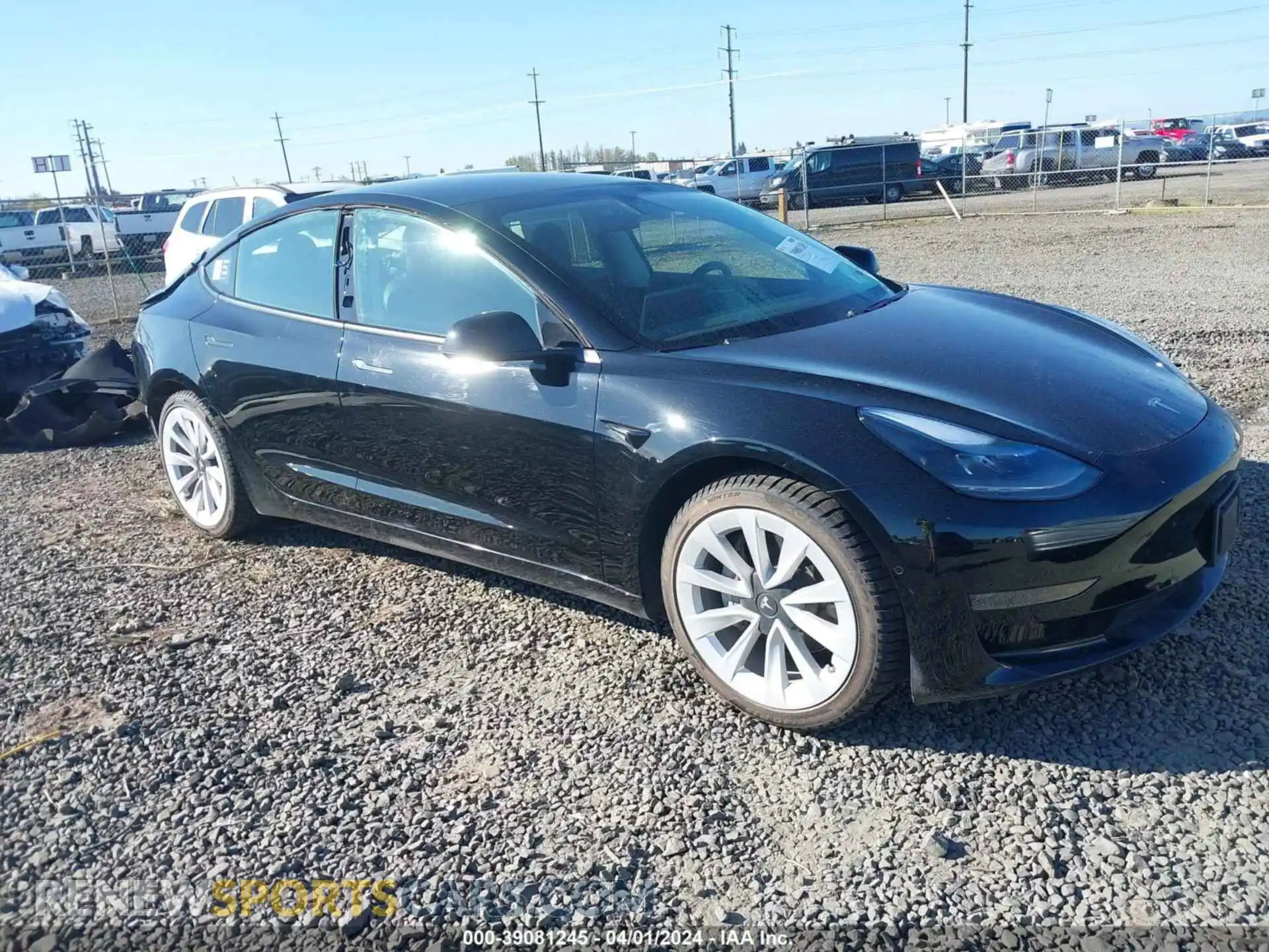 1 Photograph of a damaged car 5YJ3E1EAXMF922062 TESLA MODEL 3 2021