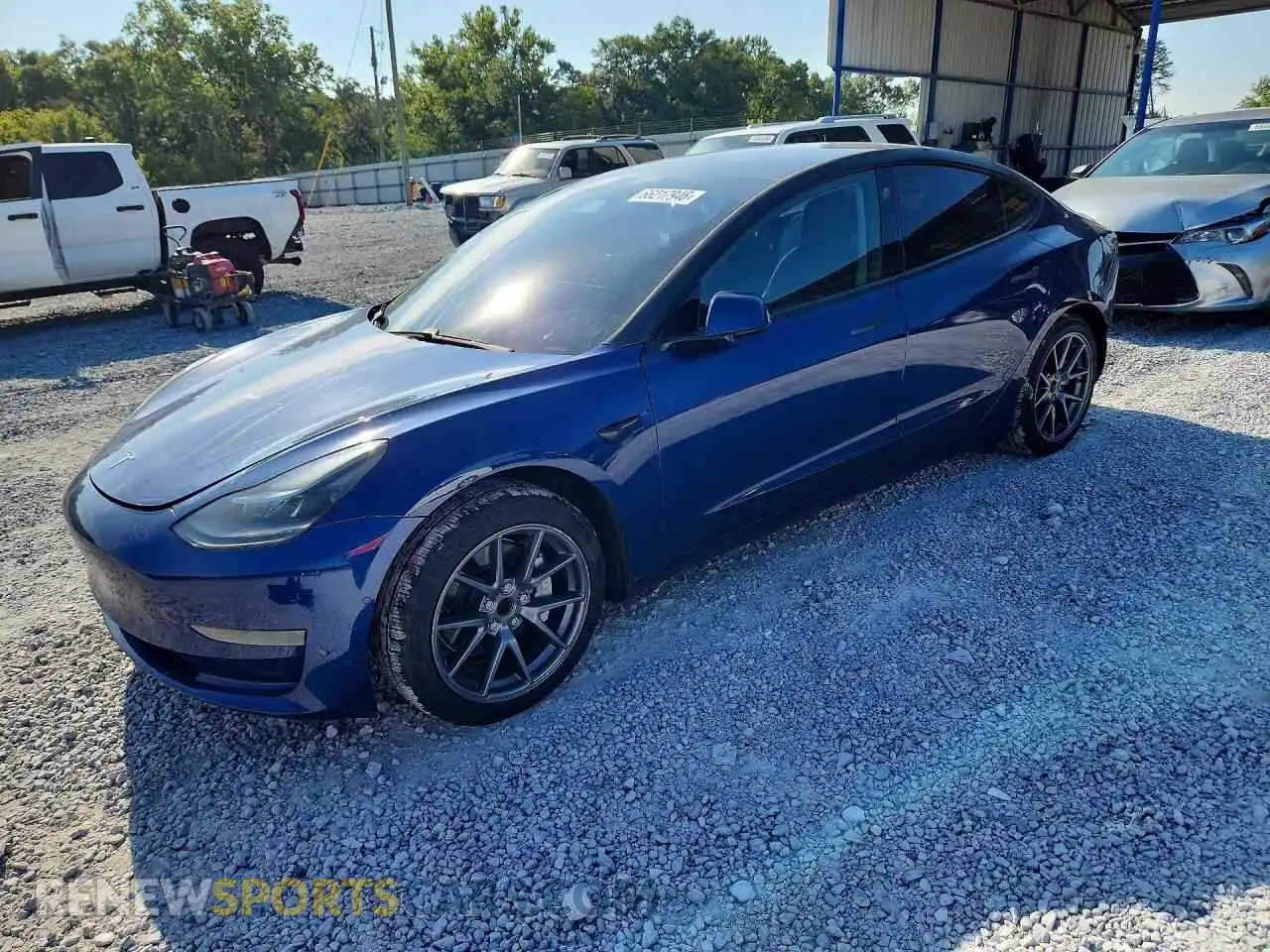 1 Photograph of a damaged car 5YJ3E1EAXMF923356 TESLA MODEL 3 2021