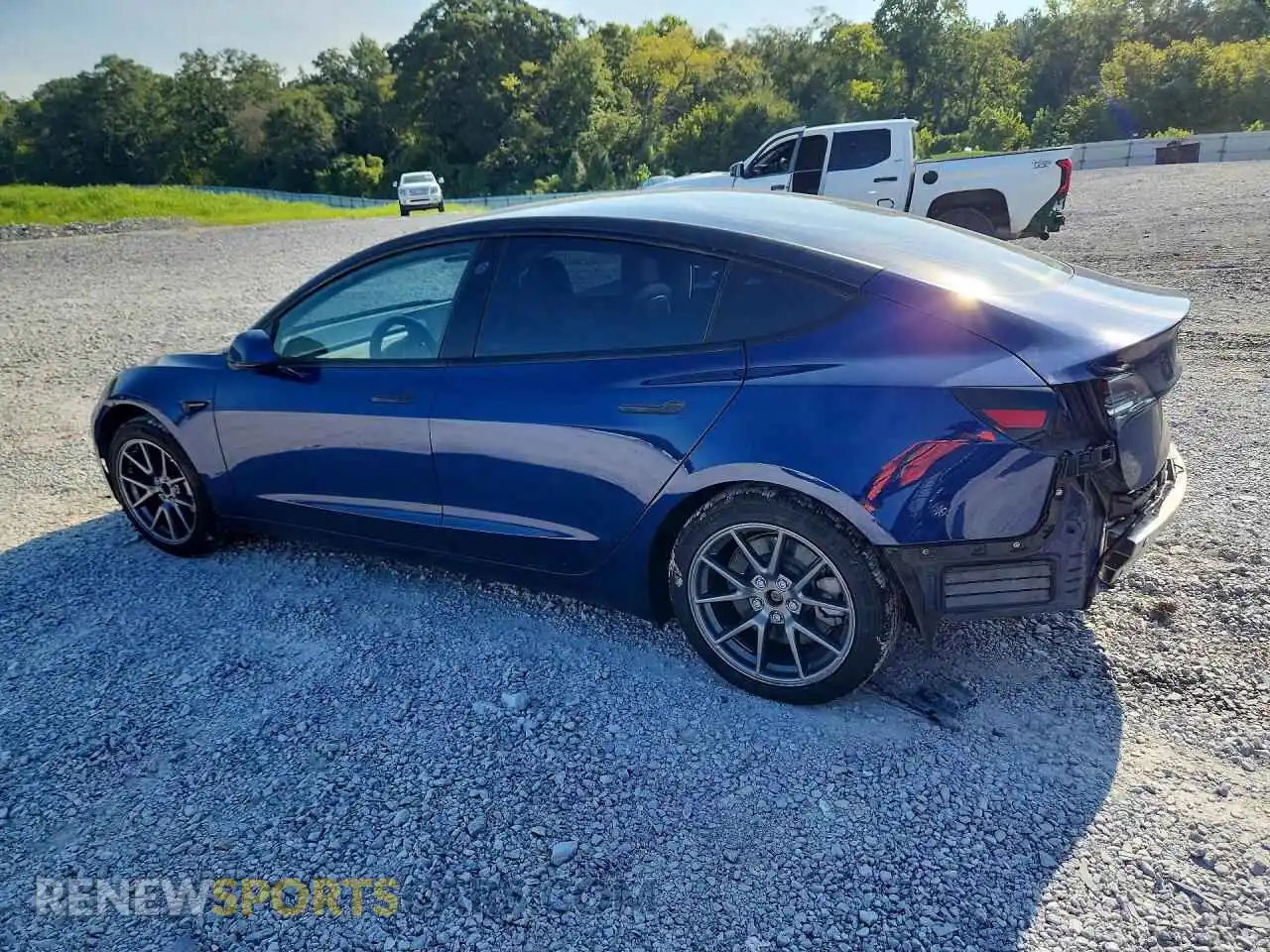 2 Photograph of a damaged car 5YJ3E1EAXMF923356 TESLA MODEL 3 2021