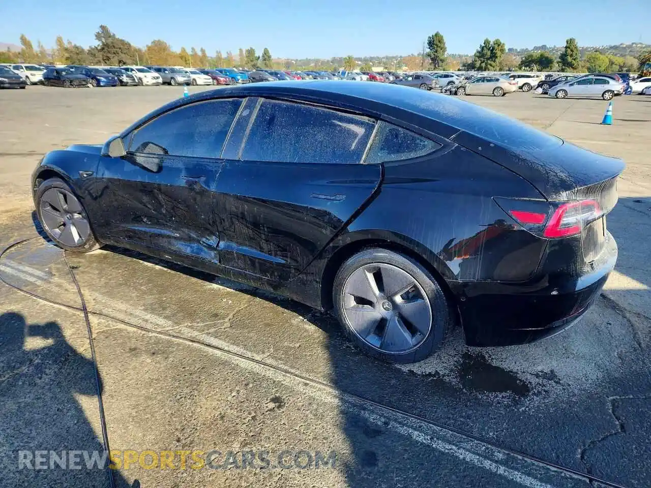 2 Photograph of a damaged car 5YJ3E1EAXMF929478 TESLA MODEL 3 2021