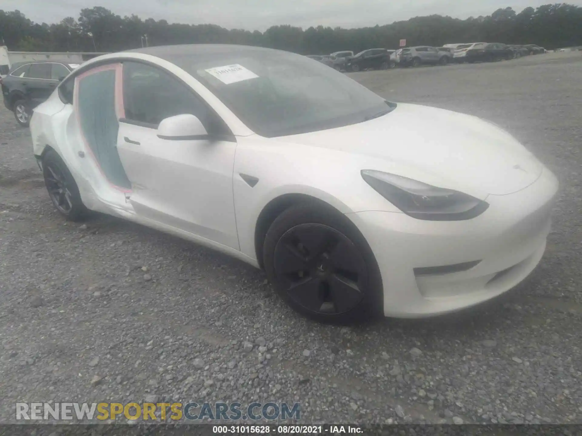 1 Photograph of a damaged car 5YJ3E1EAXMF955546 TESLA MODEL 3 2021