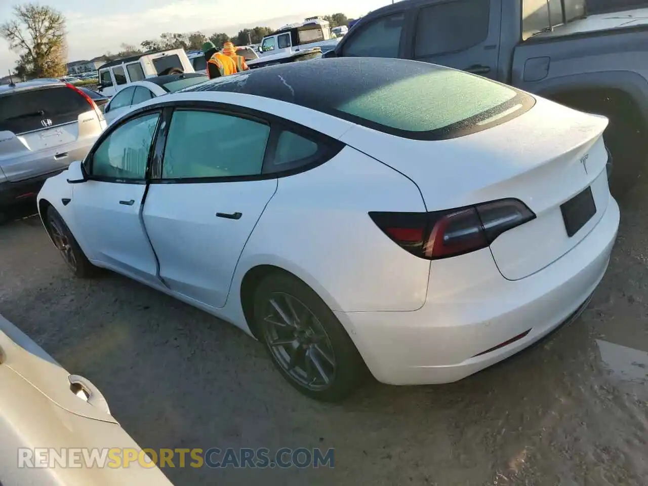 2 Photograph of a damaged car 5YJ3E1EAXMF963629 TESLA MODEL 3 2021