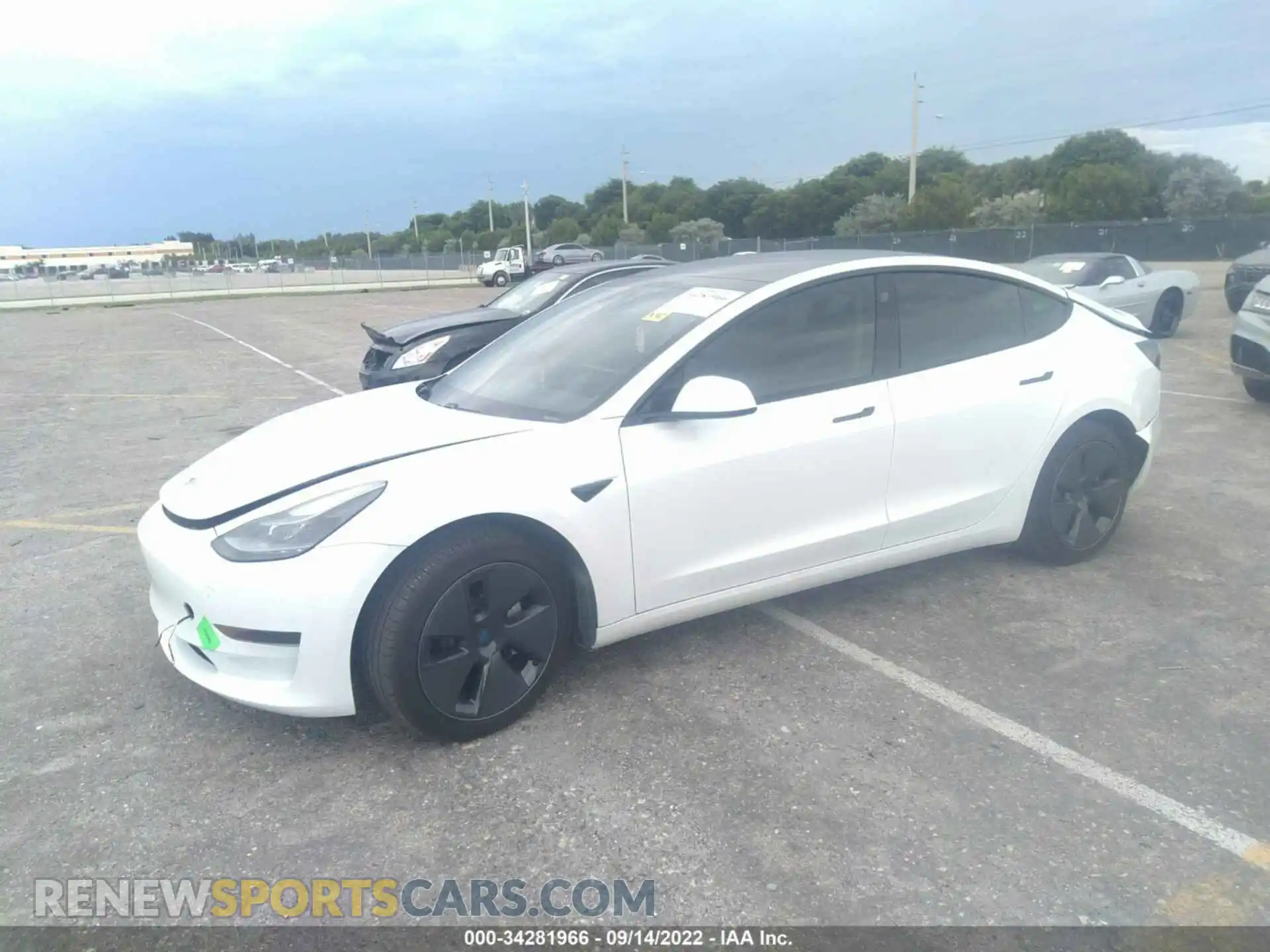 2 Photograph of a damaged car 5YJ3E1EAXMF969091 TESLA MODEL 3 2021