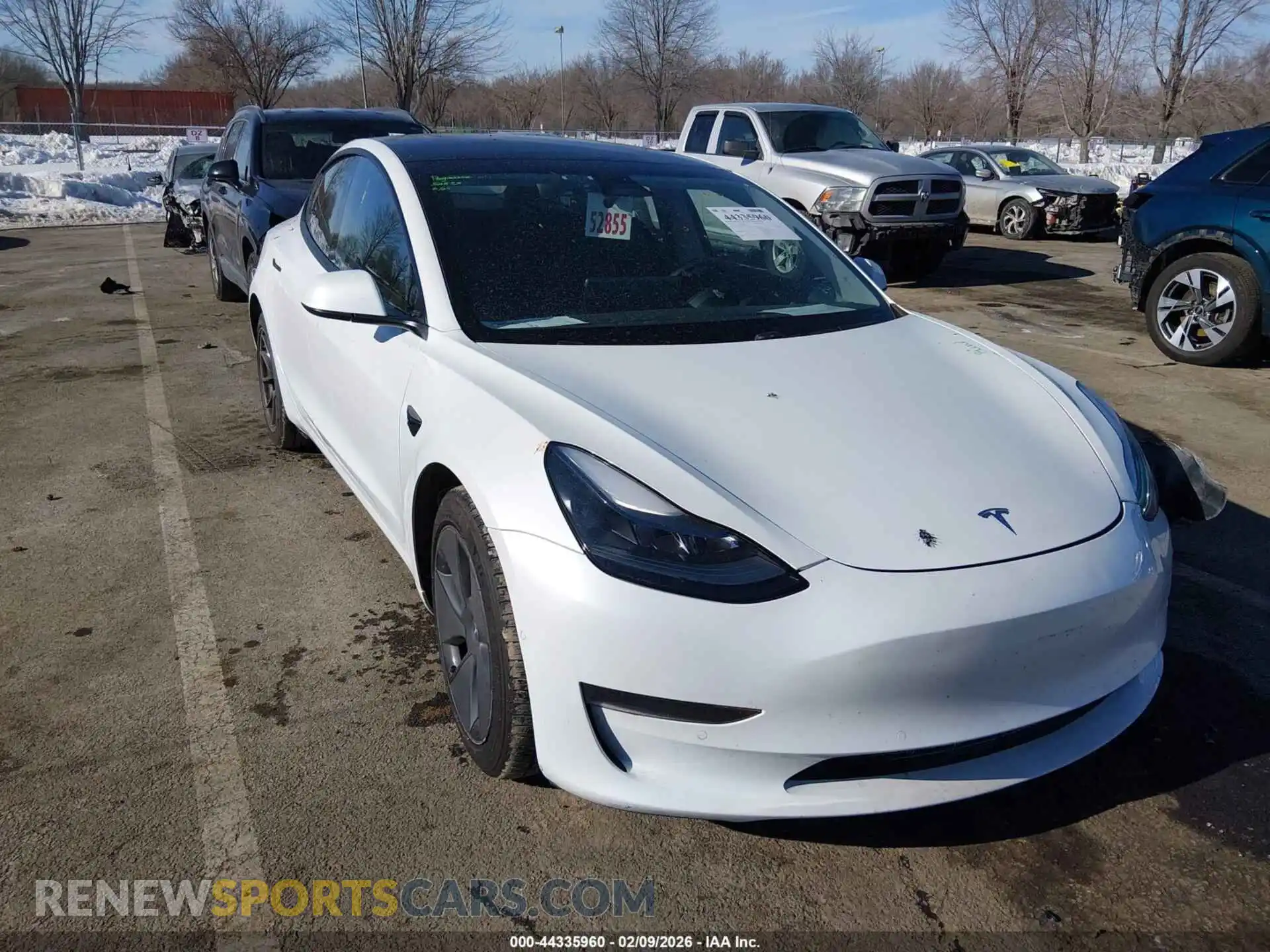 1 Photograph of a damaged car 5YJ3E1EAXMF976851 TESLA MODEL 3 2021