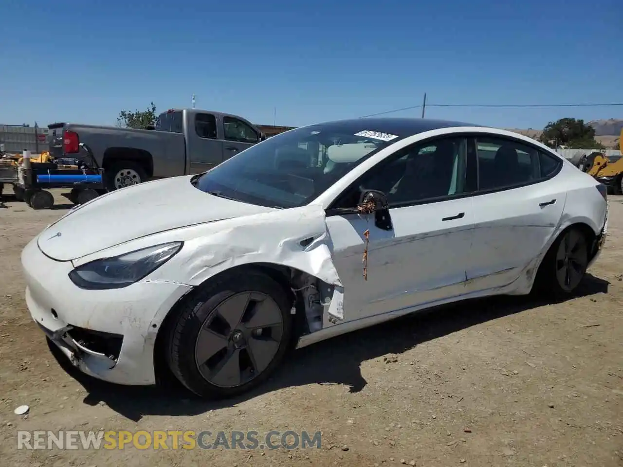 1 Photograph of a damaged car 5YJ3E1EAXMF981936 TESLA MODEL 3 2021