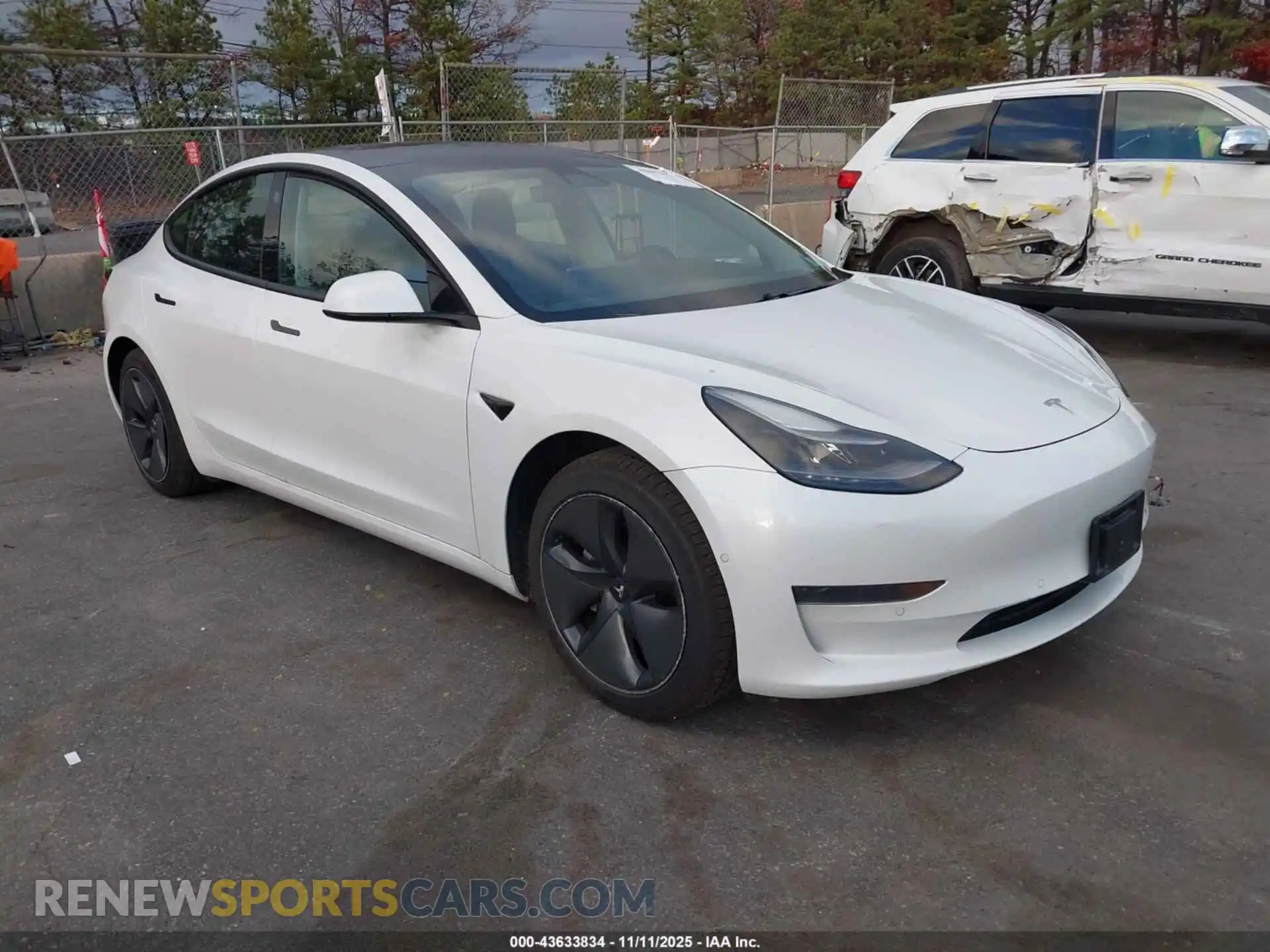 1 Photograph of a damaged car 5YJ3E1EAXMF991592 TESLA MODEL 3 2021