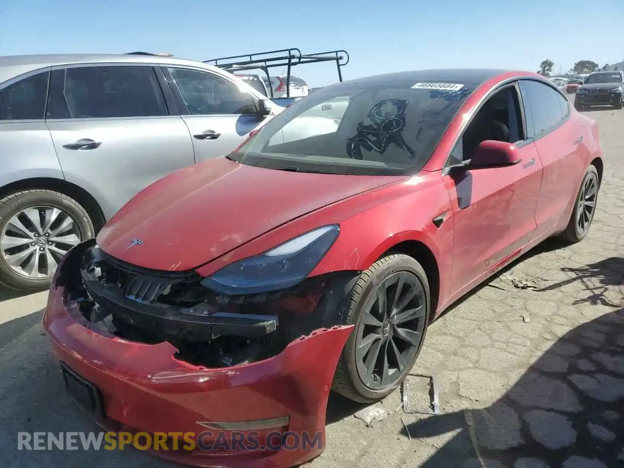 1 fotografías del automóvil dañado 5YJ3E1EB0MF009366 TESLA MODEL 3 2021