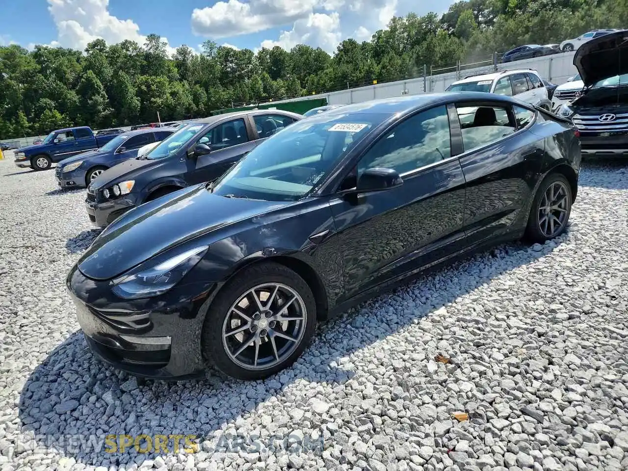 1 Photograph of a damaged car 5YJ3E1EB0MF035613 TESLA MODEL 3 2021