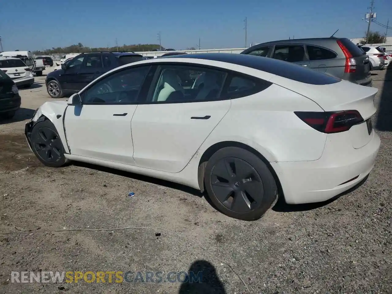 2 Photograph of a damaged car 5YJ3E1EB0MF036440 TESLA MODEL 3 2021