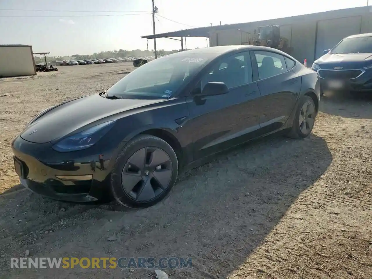 1 Photograph of a damaged car 5YJ3E1EB0MF037197 TESLA MODEL 3 2021