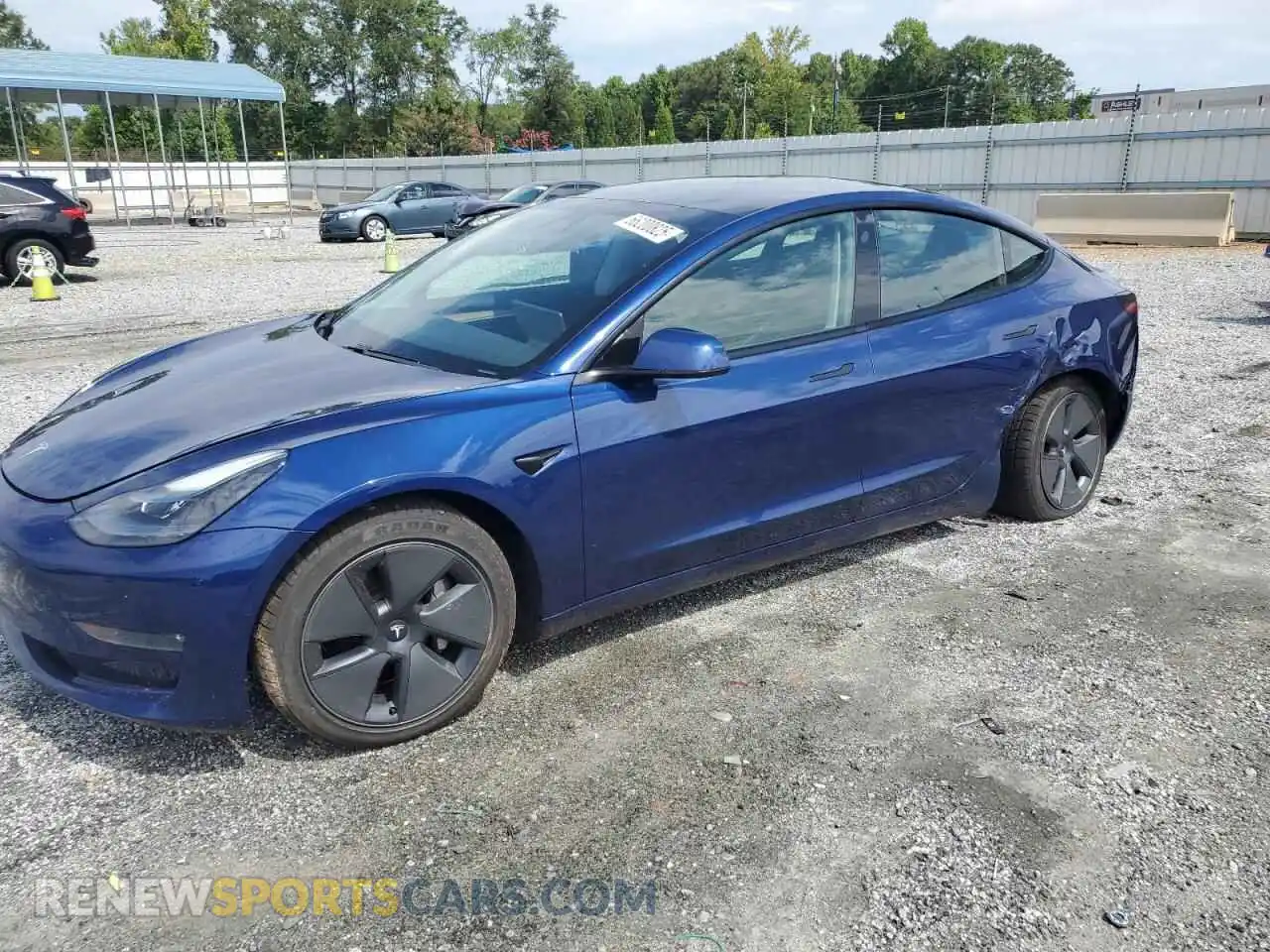 1 Photograph of a damaged car 5YJ3E1EB0MF044506 TESLA MODEL 3 2021