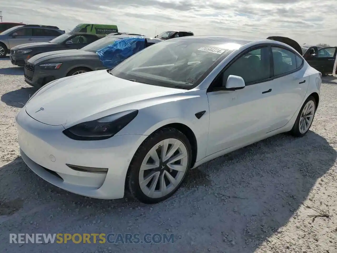 1 Photograph of a damaged car 5YJ3E1EB0MF051097 TESLA MODEL 3 2021