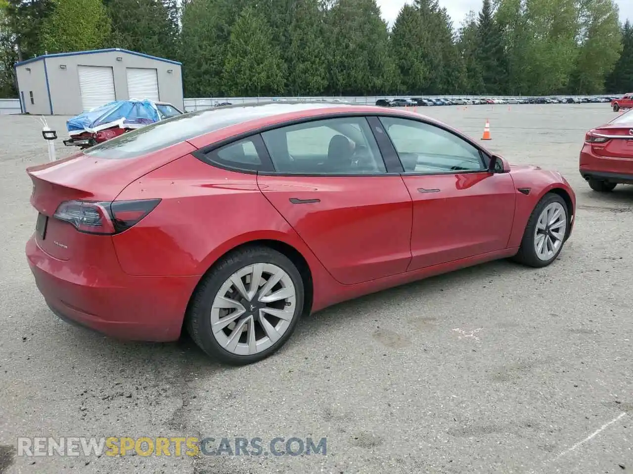 3 Photograph of a damaged car 5YJ3E1EB0MF055411 TESLA MODEL 3 2021