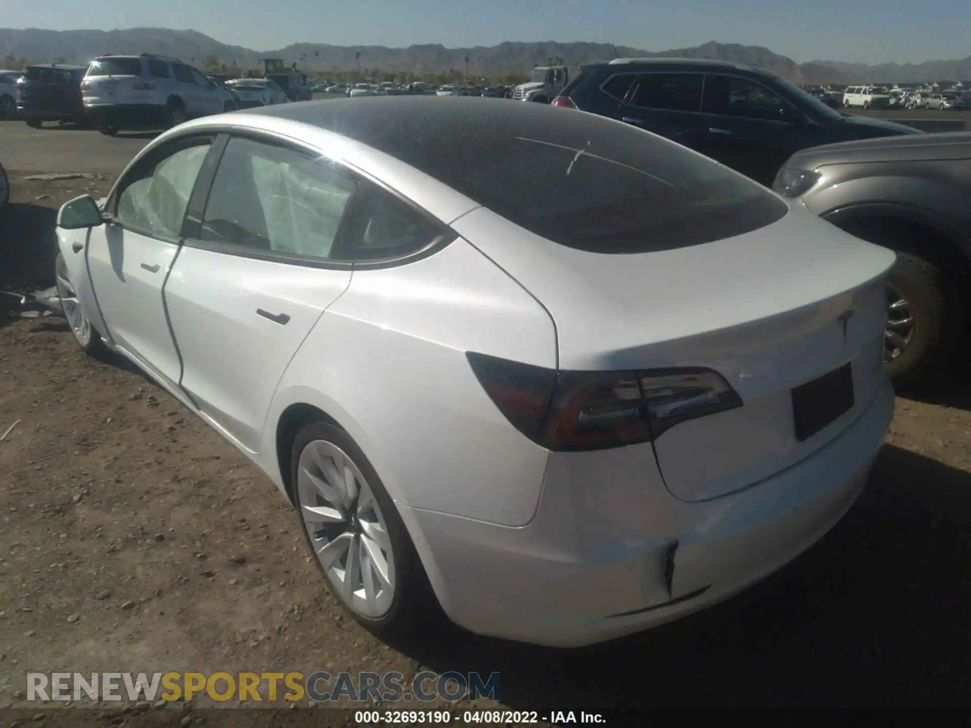 3 Photograph of a damaged car 5YJ3E1EB0MF057191 TESLA MODEL 3 2021