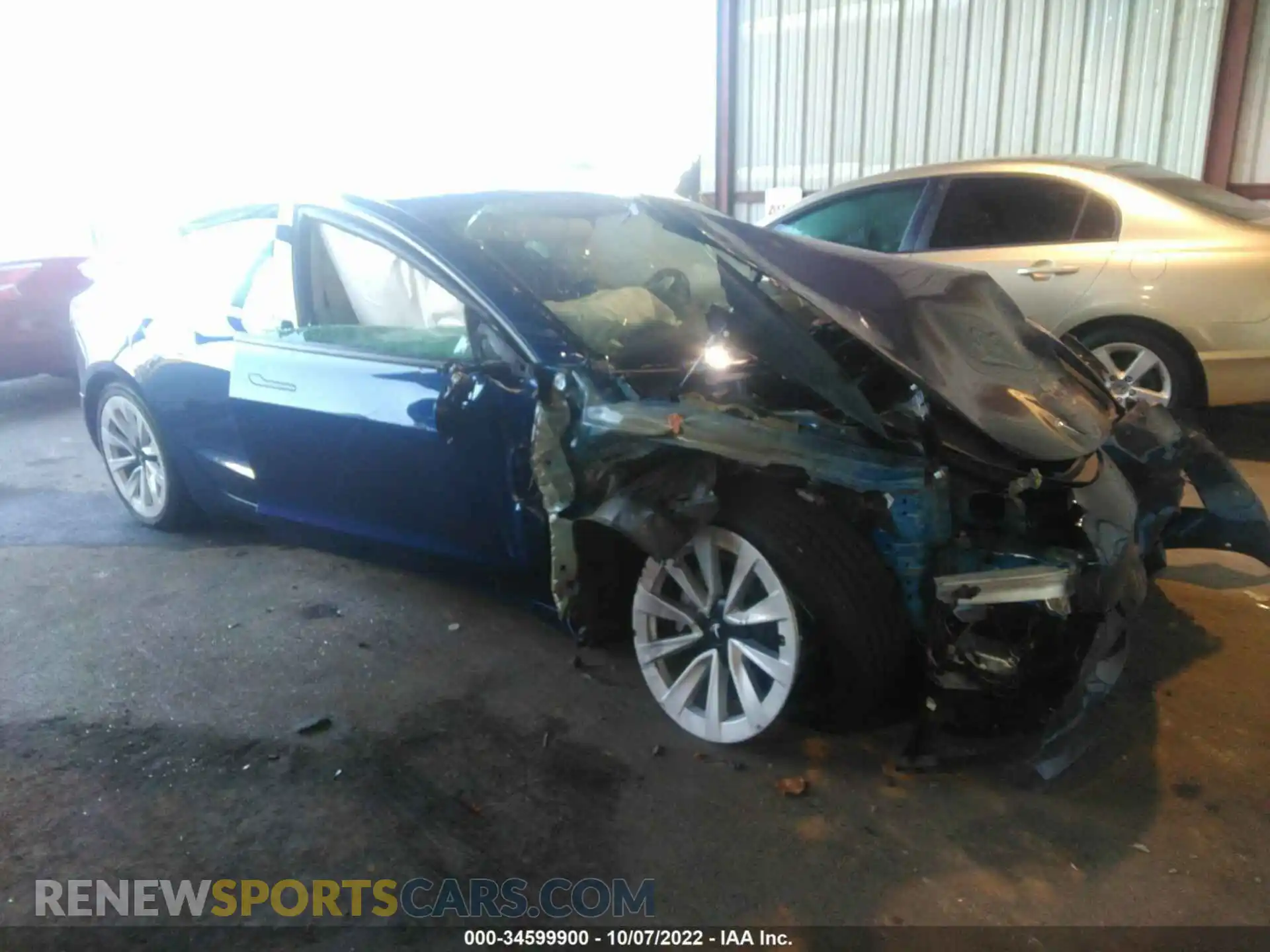 1 Photograph of a damaged car 5YJ3E1EB0MF064853 TESLA MODEL 3 2021