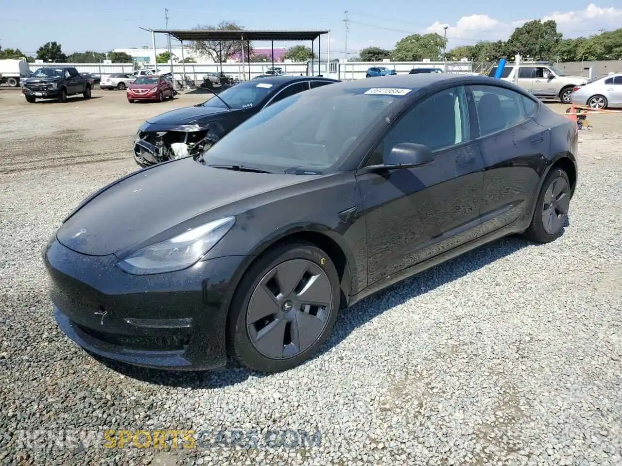 1 Photograph of a damaged car 5YJ3E1EB0MF069227 TESLA MODEL 3 2021
