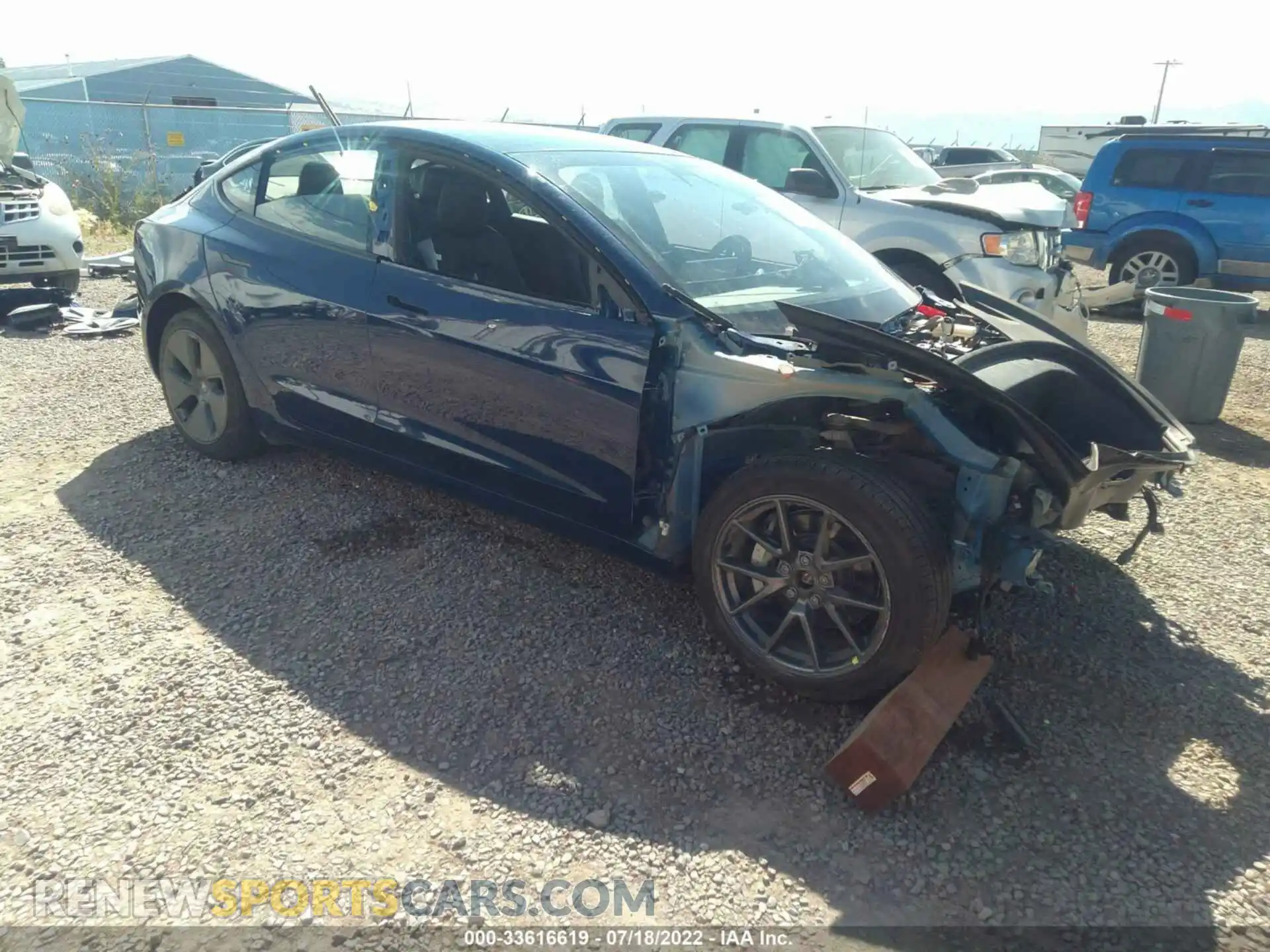 1 Фотография поврежденного автомобиля 5YJ3E1EB0MF070247 TESLA MODEL 3 2021