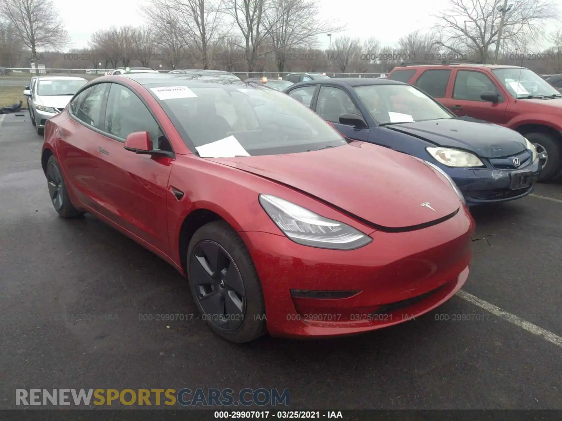 1 Photograph of a damaged car 5YJ3E1EB0MF849633 TESLA MODEL 3 2021