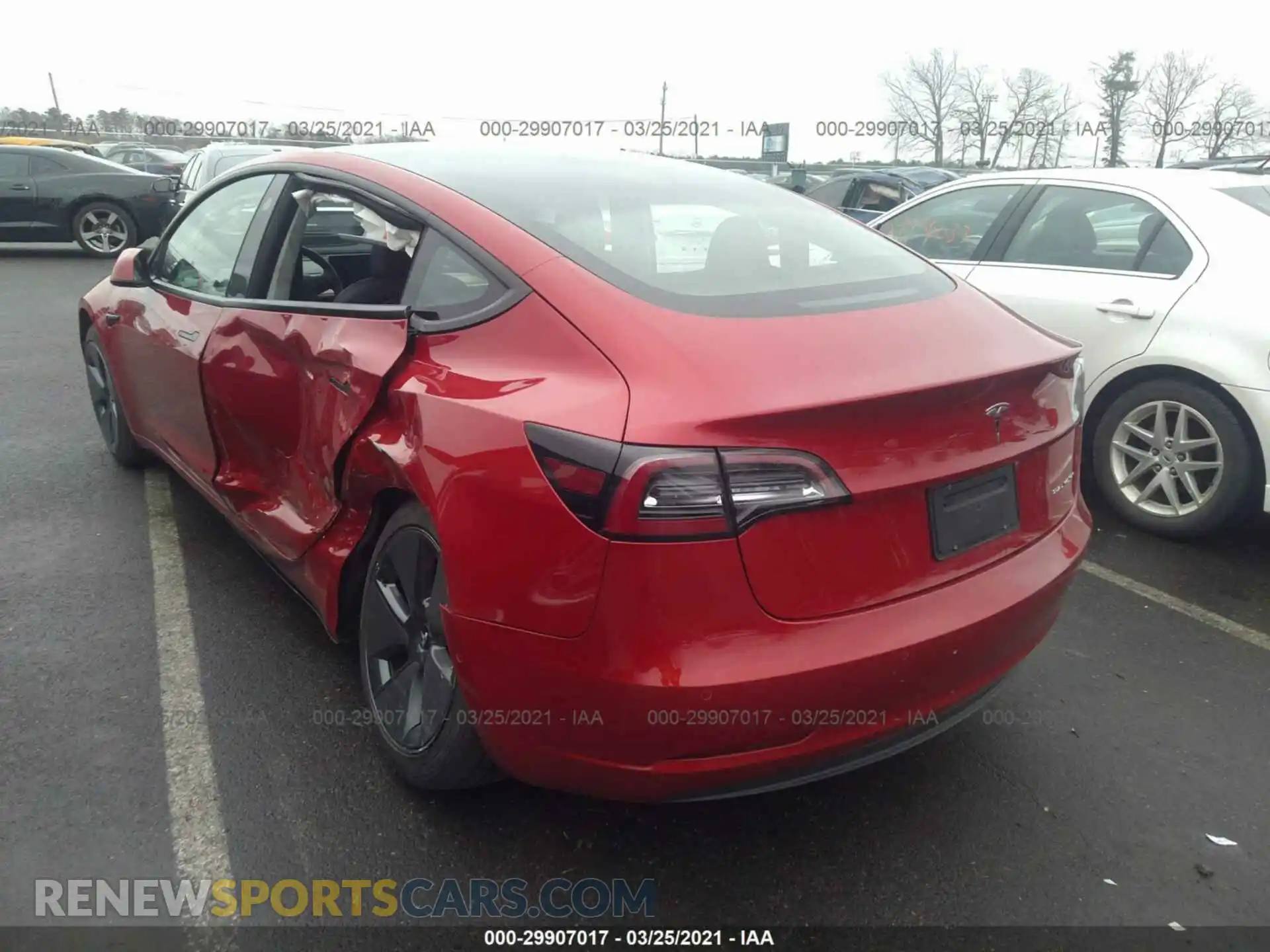 3 Photograph of a damaged car 5YJ3E1EB0MF849633 TESLA MODEL 3 2021