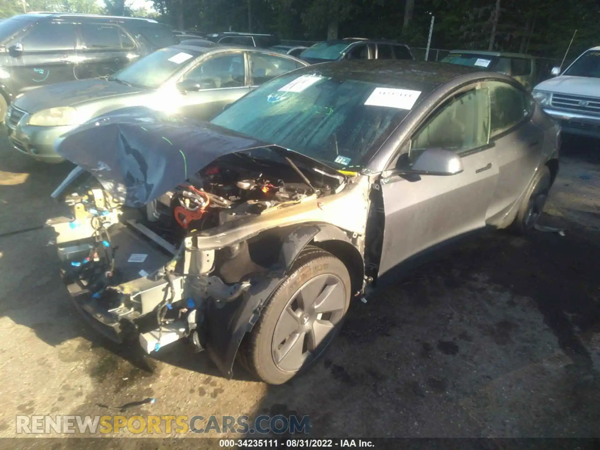 2 Photograph of a damaged car 5YJ3E1EB0MF853147 TESLA MODEL 3 2021