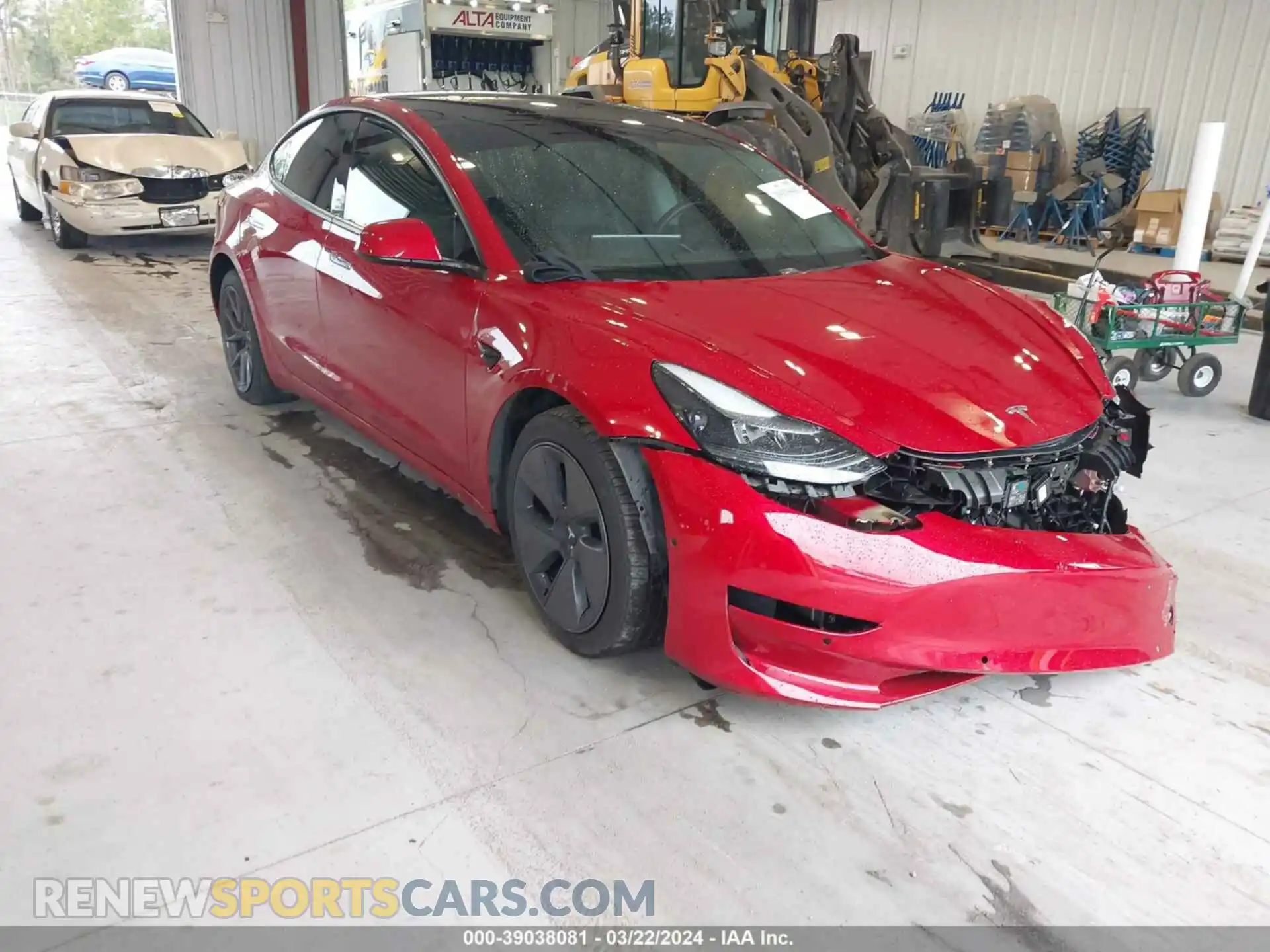 1 Photograph of a damaged car 5YJ3E1EB0MF869235 TESLA MODEL 3 2021