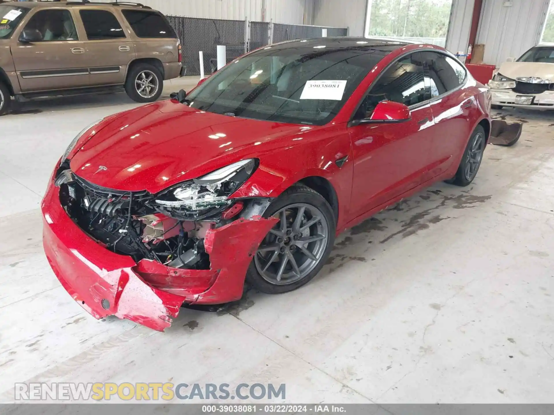 2 Photograph of a damaged car 5YJ3E1EB0MF869235 TESLA MODEL 3 2021