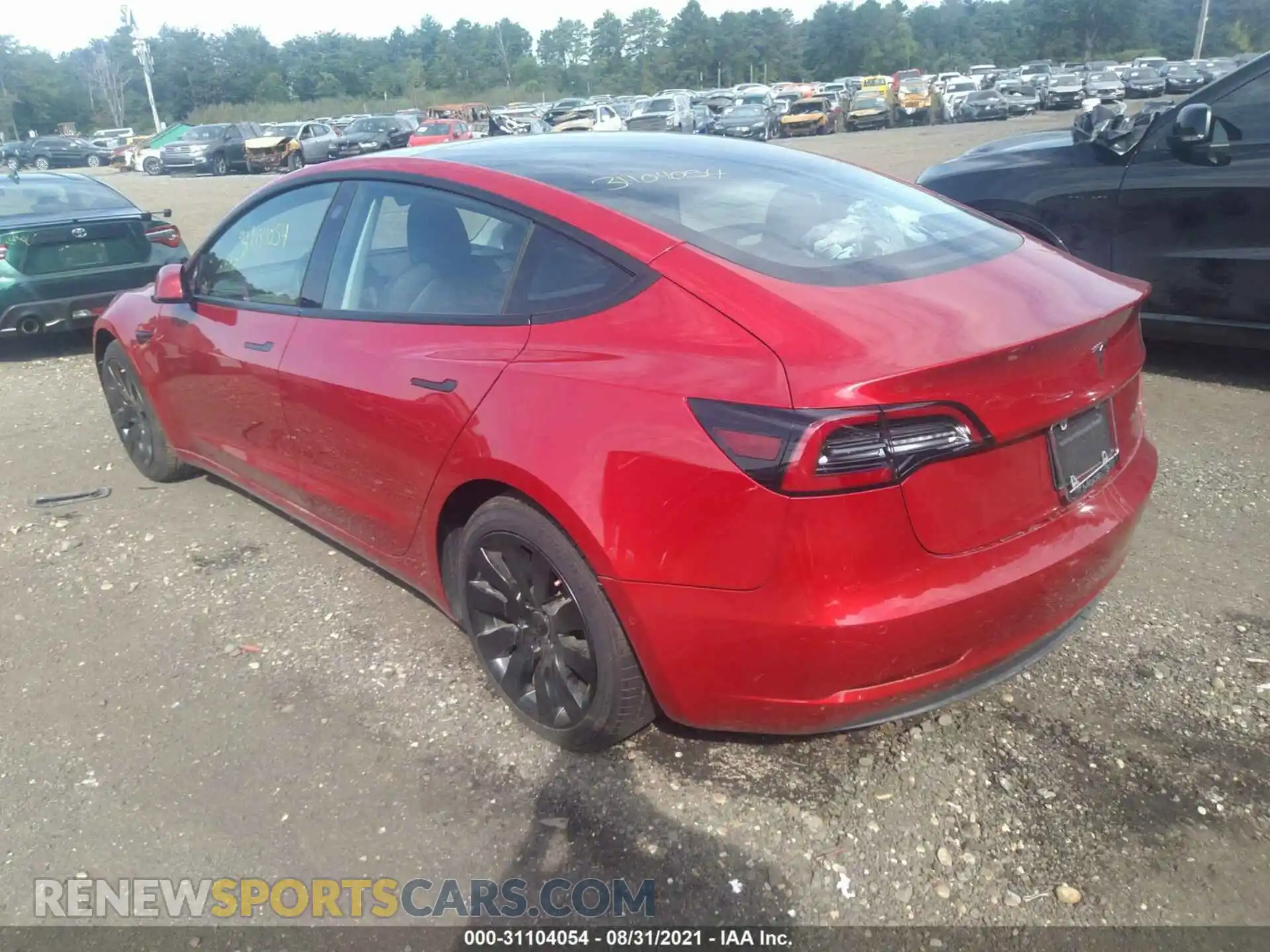 3 Photograph of a damaged car 5YJ3E1EB0MF869283 TESLA MODEL 3 2021