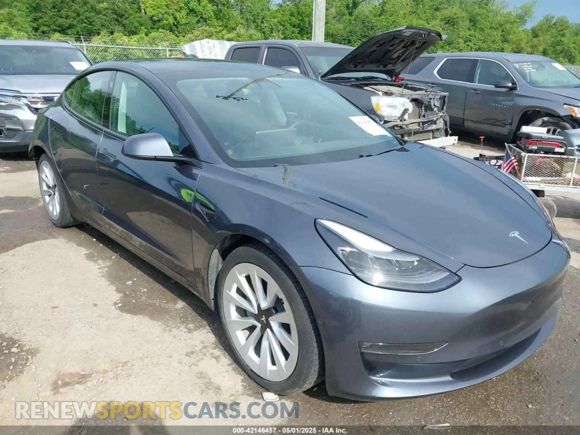 1 Photograph of a damaged car 5YJ3E1EB0MF902654 TESLA MODEL 3 2021