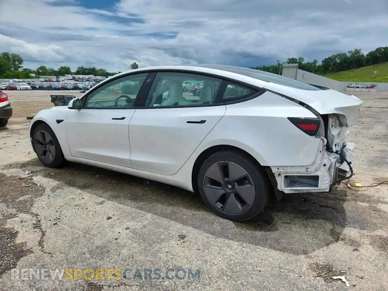 2 Photograph of a damaged car 5YJ3E1EB0MF903304 TESLA MODEL 3 2021
