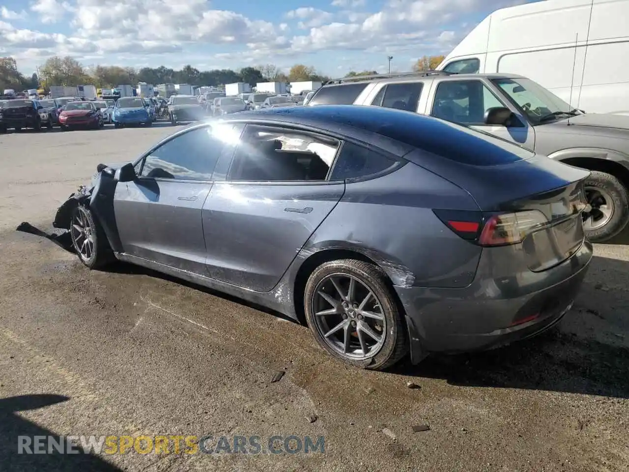 2 Photograph of a damaged car 5YJ3E1EB0MF924444 TESLA MODEL 3 2021