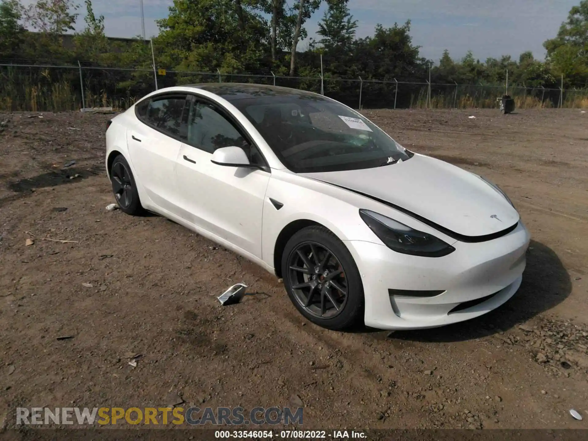 1 Photograph of a damaged car 5YJ3E1EB0MF928218 TESLA MODEL 3 2021