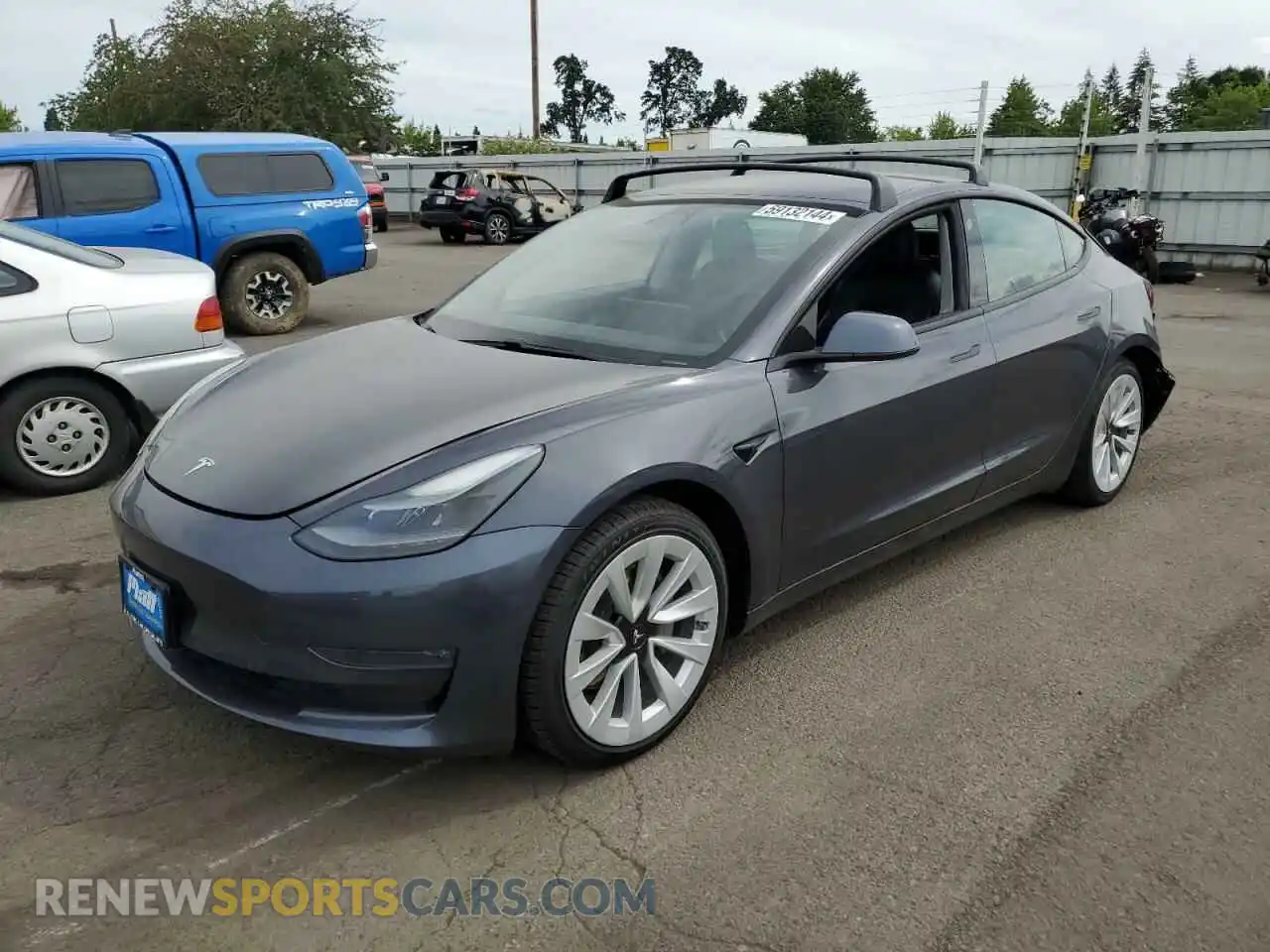 1 Photograph of a damaged car 5YJ3E1EB0MF936660 TESLA MODEL 3 2021