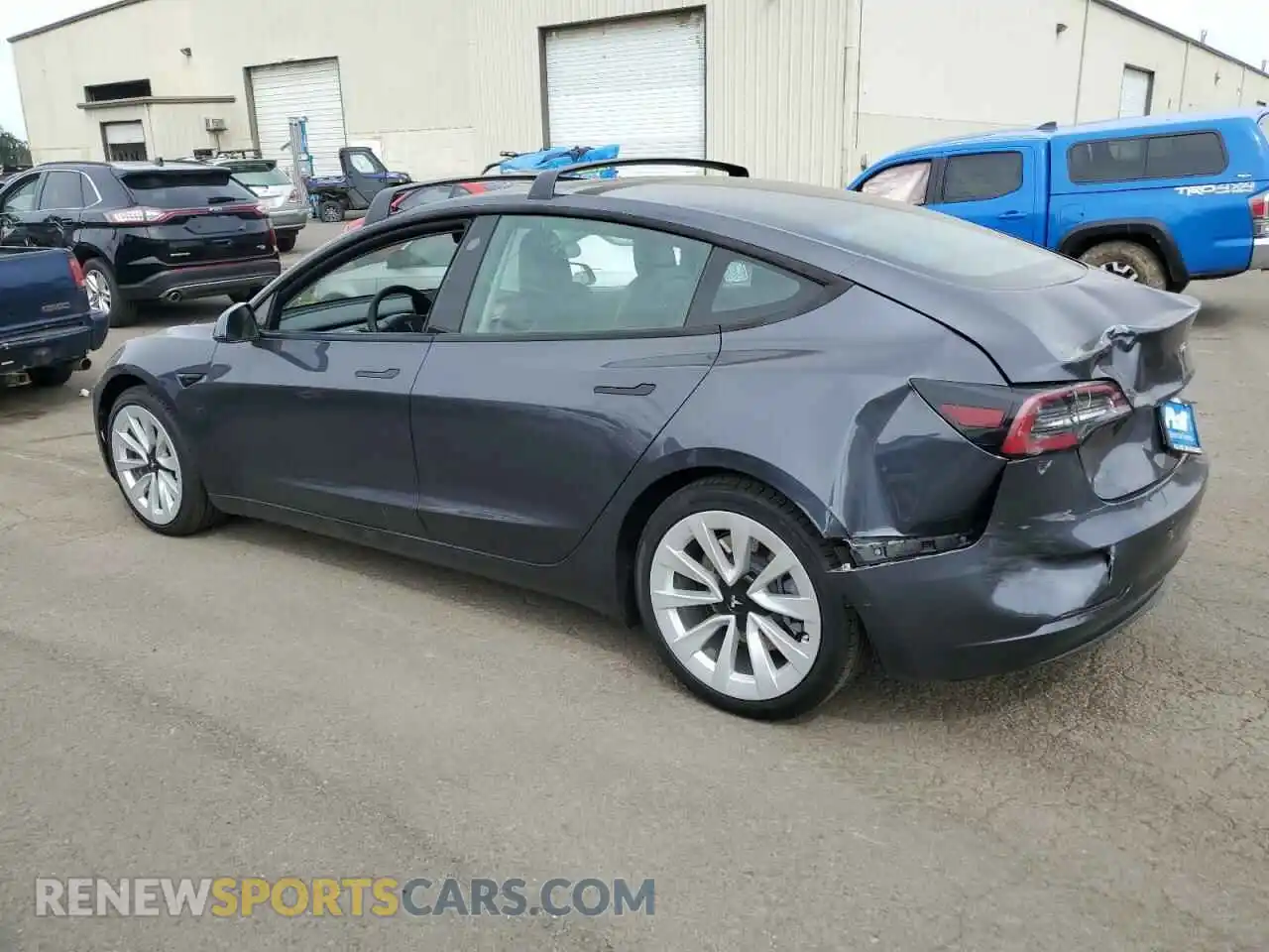 2 Photograph of a damaged car 5YJ3E1EB0MF936660 TESLA MODEL 3 2021