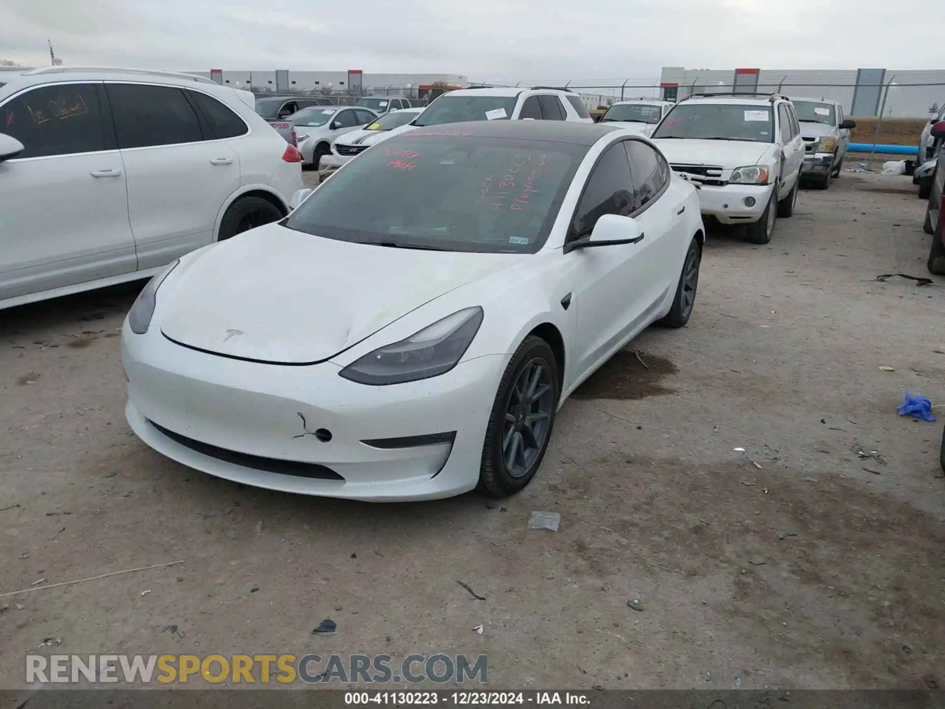2 Photograph of a damaged car 5YJ3E1EB0MF937761 TESLA MODEL 3 2021