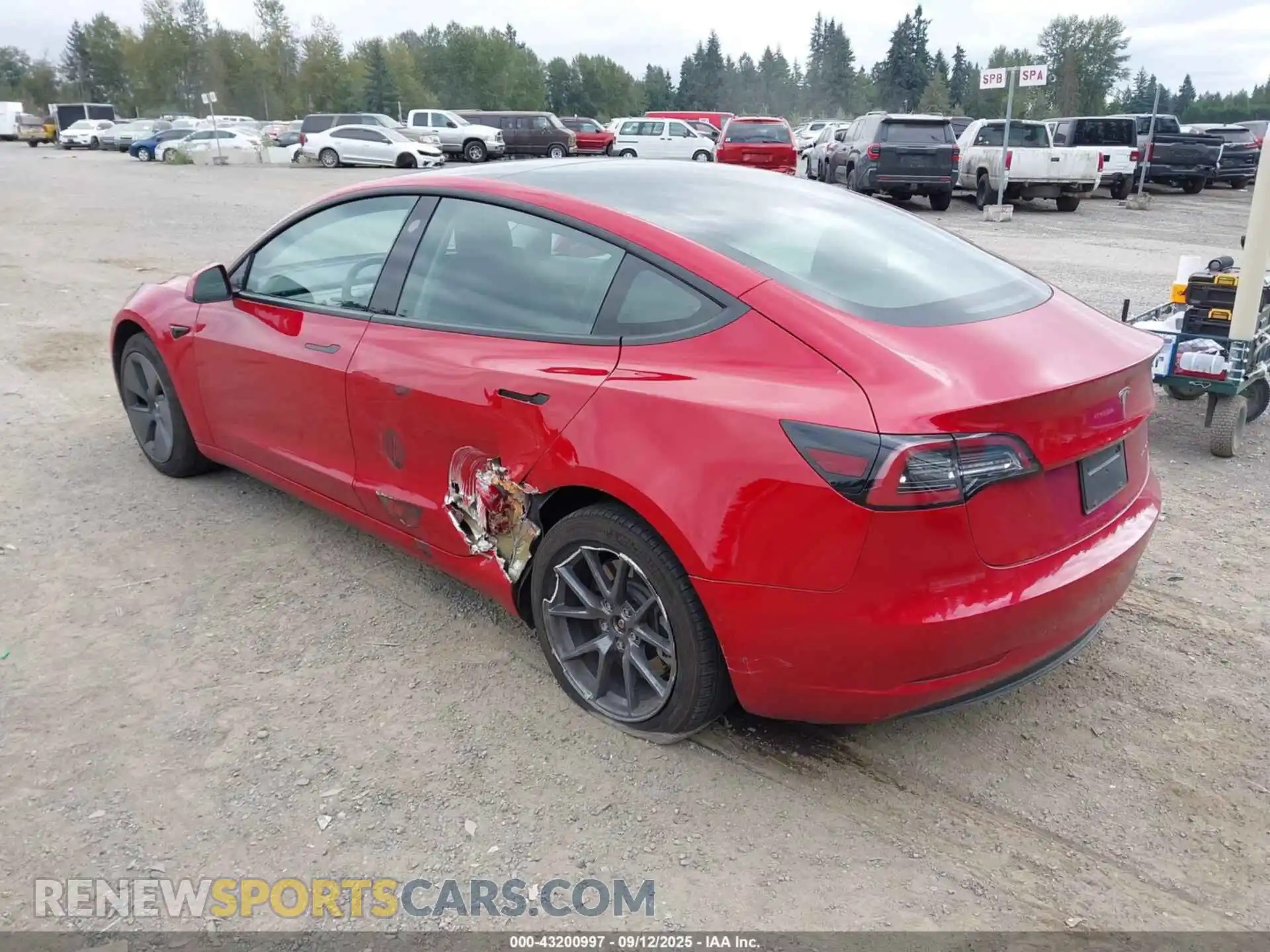 3 Photograph of a damaged car 5YJ3E1EB0MF938473 TESLA MODEL 3 2021