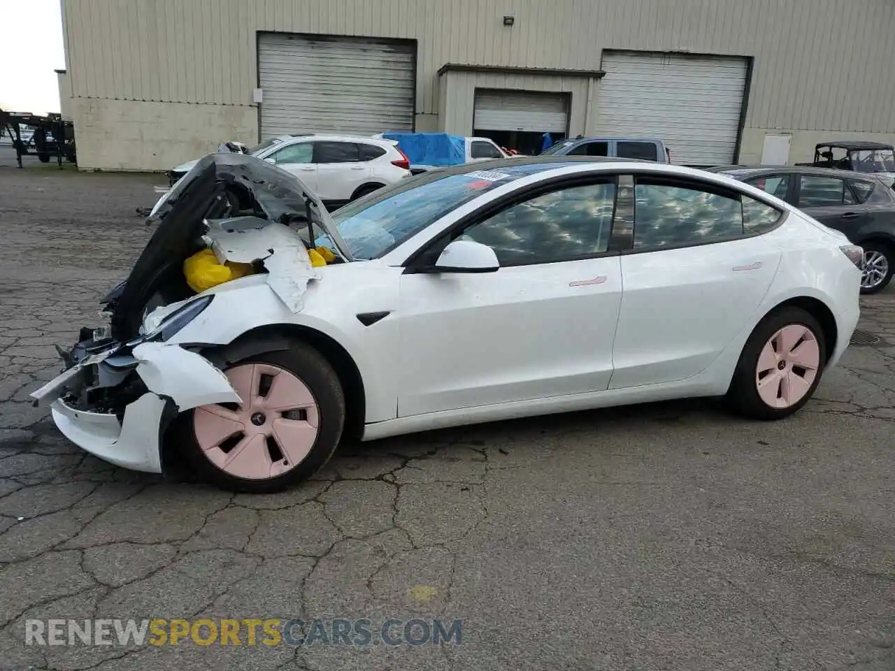 1 Photograph of a damaged car 5YJ3E1EB0MF938991 TESLA MODEL 3 2021